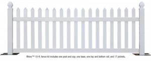 White Picket Fence 10'