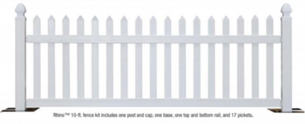 White Picket Fence 10'