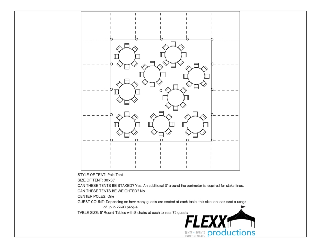 30×30 5′ Round – Aerial