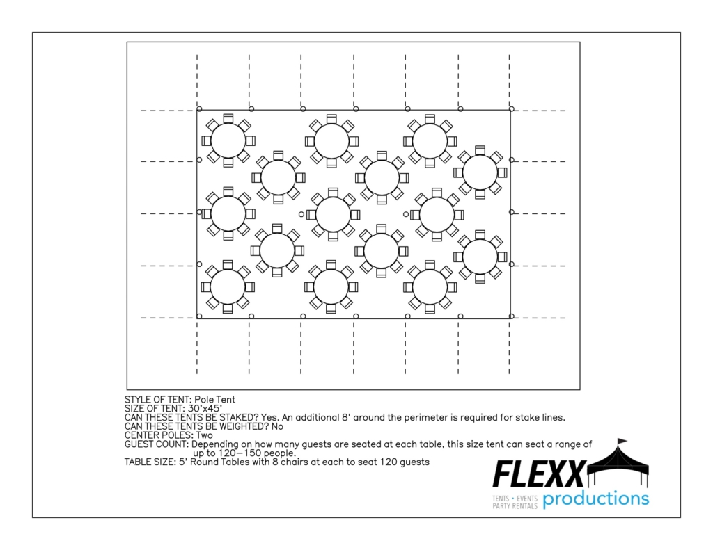 30×45 5′ Round – Aerial