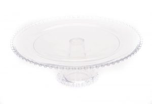 Clear Glass Cake Pedestal 13 Inches