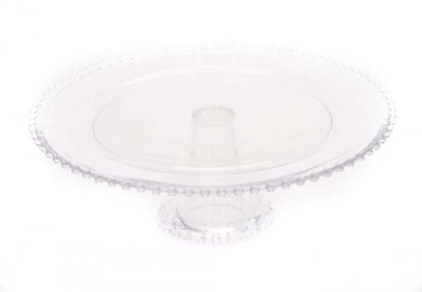 Clear Glass Cake Pedestal 13 Inches