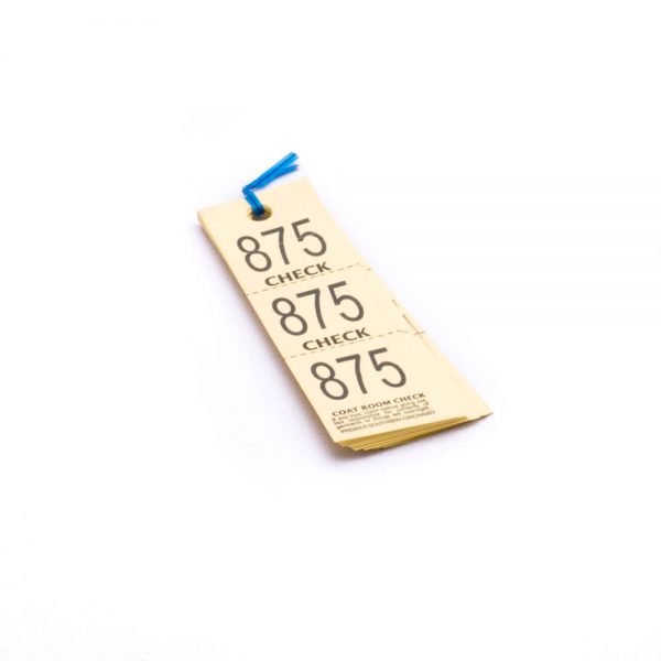 Coat Check Tags