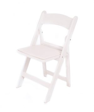 White Woodstyle Padded Chair