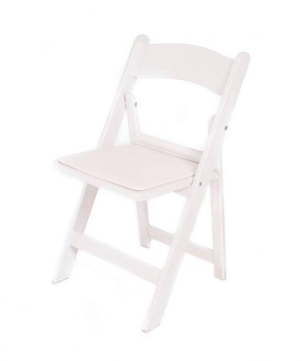 White Woodstyle Padded Chair