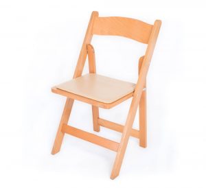Natural Wood Padded Chair
