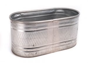 2 Keg Metal Trough
