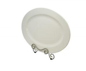 White Oval Platter 18 Inches