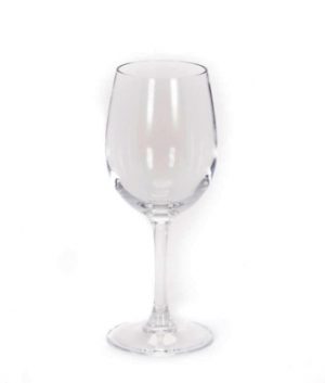 Image of white wine glass from FLEXX Productions’ glassware rentals.