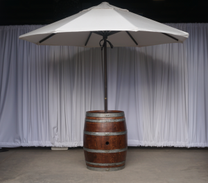 Wine Barrel With Umbrella