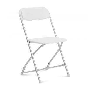 Deluxe White Folding Chair