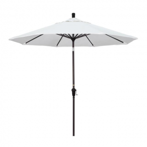 9′ White Market Umbrella w/Base
