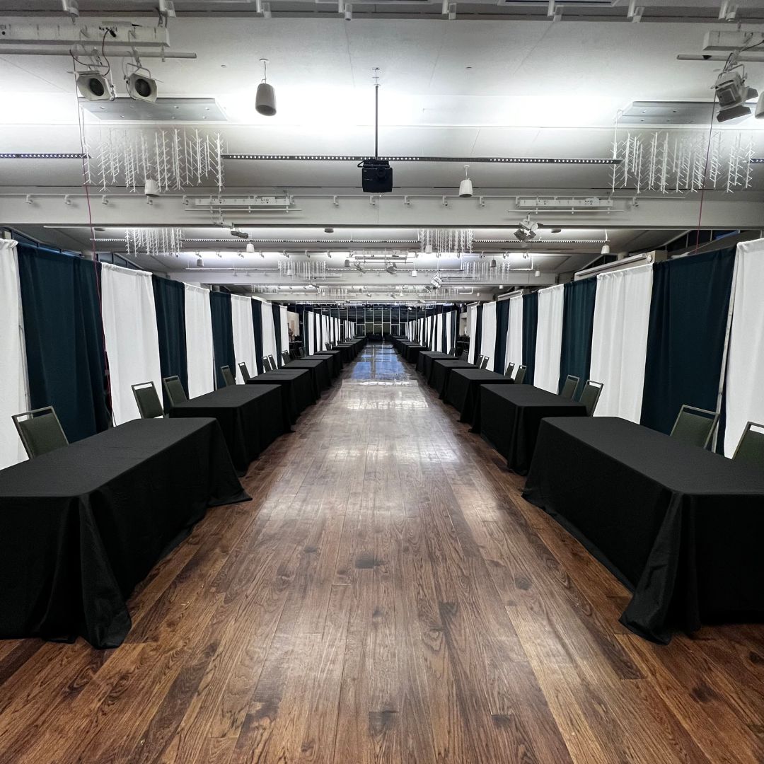 trade-show-rentals Trade show rentals like pipe and drape, tables, and more
