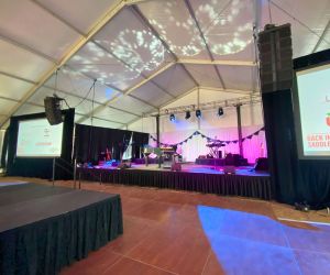 Audiovisual equipment, pipe and drape, and other party rentals for nonprofit events