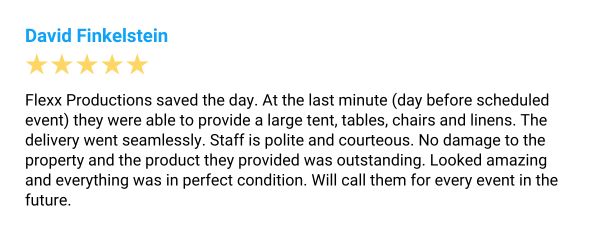flexx-review-david-finkelstein Five-star Google review from David Finkelstein