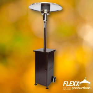 Bronze patio heater to keep your guests warm at your Oktoberfest Celebration