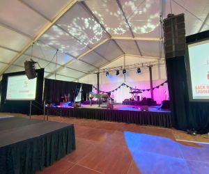 Audio, visual, flooring, and staging rentals