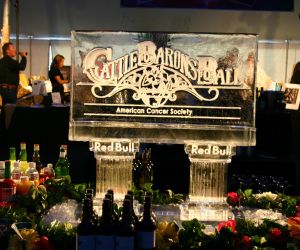 Beverage and bar rentals set up at the Cattle Barons Ball